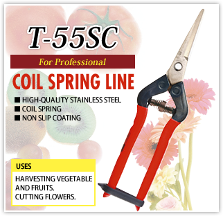 Chikamasa T-55SH Gardening Stainless Steel Sprout Picking Flower Scissors 